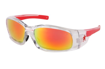 Image of MCR Safety SR14R Swagger SR1 Series Safety Glasses, Soft Non-Slip Nose Piece and Temples, Fire Mirror, One Size, SR14R