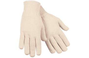 Image of MCR Safety String Knit Work Gloves, 13 Gauge Regular Weight, Natural 100% Cotton, Natural/Yellow, Small, 9613SM