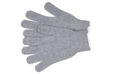 Image of MCR Safety String Knit Work Gloves, 7 Gauge Heavy Weight, Cotton/Polyester, Hemmed Cuff, Gray, Small, 9507SMH