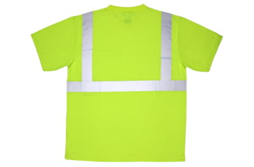 Image of MCR Safety STSCL2MLM Hi Vis Safety Work T-Shirts, Soft Poly Birdseye Mesh, Short Sleeve and Tagless Design, ANSI 107 Type R Class 2, Fluorescent Lime, M, STSCL2MLM