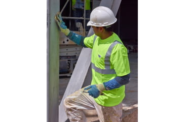 Image of MCR Safety STSCL2MLM Hi Vis Safety Work T-Shirts, Soft Poly Birdseye Mesh, Short Sleeve and Tagless Design, ANSI 107 Type R Class 2, Fluorescent Lime, M, STSCL2MLM