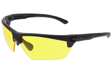 Image of MCR Safety Tier1 T123 Tactical Gear Safety Glasses, Matte Black Frame, Amber MAX6 Superior Anti-Fog Lens, One Size, T12314P