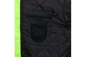 Image of MCR Safety Two Tone Value Quilted Rain Jacket with Silver Reflective Stripes, ANSI 107 Class 3, Fluorescent Lime, S, VBBQCL3LS
