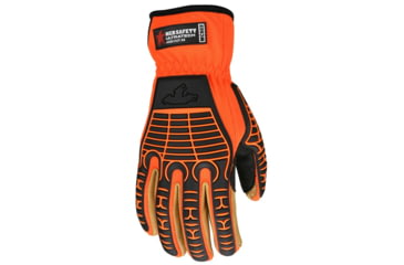 Image of MCR Safety UltraTech Mechanics Hi-Vis Cut and Abrasion Resistant Gloves, DSM Dyneema Diamond Technology Lined, Goatskin Palm and TPR Back of Hand Protection, Gold, Small, MC503S