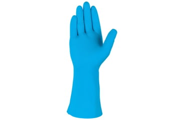 Image of MCR Safety Unlined Nitrile Gloves, 12in Length, 8 mil Thickness, Industrial Grade, Blue, Large, 5300L