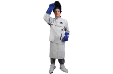 Image of MCR Safety Welding Cape Sleeve with Open Back, 2 Pockets, Gray, L, 38100MWL
