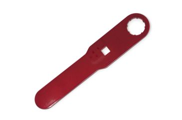 Image of McRees Precision Savage Barrel Nut Wrench, Square Notch, Stainless Steel, Candy Red, MMS-BNW-S-SQ-RED