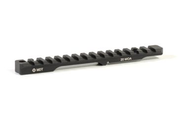Image of MDT 20 MOA Picatinny Scope Base, Tikka T1x Rimfire, Black, Picatinny, 104505-BLK