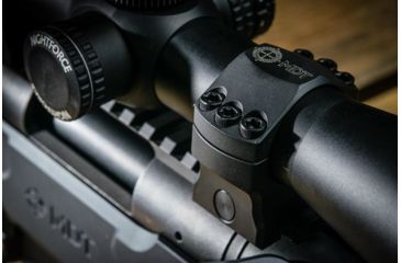 Image of MDT 30mm Elite Scope Ring, 0.820 inch, Low,  No Bubble Level, Black 102708-BLK