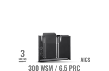 Image of MDT AICS Metal Magazine, .300 WSM/6.5 PRC, 3 Round, Short Action, Black, 103133-BLK