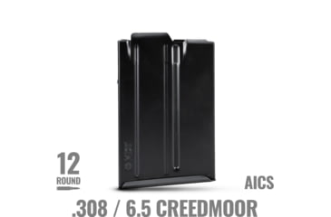 Image of MDT Metal AICS w/ Binder Plate Rifle Magazine, Howa 1500 SA, .308Win, 12 Round, Black, 102922-BLK-12RD