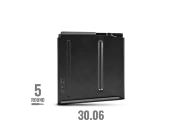 Image of MDT Metal Magazine, Long Action, 3.56 inch for Tikka T3/T3x and Savage Axis LA chassis, .30-06, 5-Round, Black, 103208-BLK