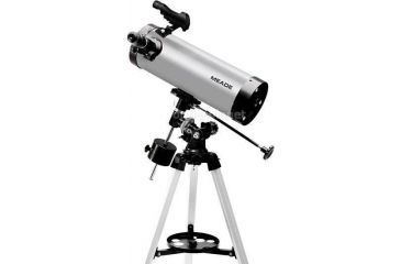 Image of Meade 114EQ-ASTR F/8.8 4.5in 114mm Equatorial Reflector Telescope w/ Autostar Suite Software, Red Dot Finderscope, two Eyepieces, Tripod - 04066