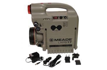 Image of Meade Power Supply LXPS17,Adjustable 30 LED Spotlight/White Flashlight w/Red Filter Attachment,17 Amp Hours 606002