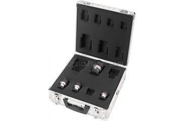Image of Meade Series 5000 5-Element Plossl Eyepiece Set - 4 Meade Telescope Plossl Eyepieces Series 5000 &amp; Aluminum Carrying Case - 07673