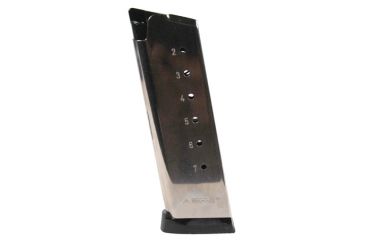 Image of Mec-Gar USA Inc Magazine For 1911 Officer With Plastic Removable Buttplate And Follower .45 ACP 7 Round Nickel