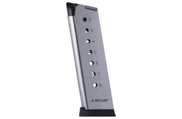 Image of Mec-Gar 1911 GOVT. .45ACP 8 Round Pistol Magazine, Stainless Steel, 1 Pack, Stainless Steel, MGCG4508SPF-8RD