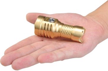 Image of MecArmy PT16 1 x 16340 3 x CREE XP-G2 LED Ultra Bright Rechargeable Flashlight, 1200 Lumens, Brass, PT16-BS