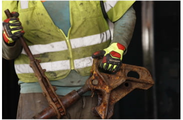 Image of Mechanix Wear M-Pact Knit CR3A3 Glove - Mens, Hi-Viz Yellow, Small, KHD-GP-008