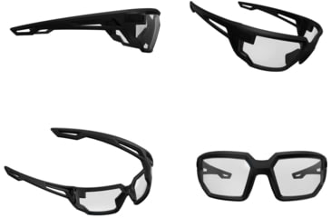 Image of Mechanix Wear Vision Type-X Safety Glasses, Black Frame with Clear Lens, One Size, VXF-10AF-BU