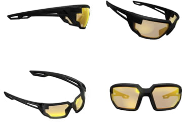 Image of Mechanix Wear VXF30AFPU Type-X Safety Glasses OSFA Black Lens Anti-Scratch Blac