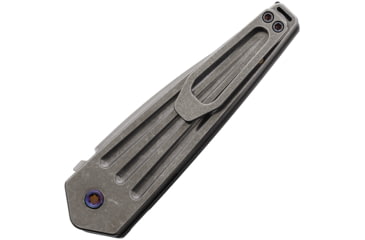 Image of Medford Auto Nosferatu Button Lock Automatic Folding Knife, 3.5in, S45VN Stainless, Tumbled Finish, Tumbled Finish Titanium Handle, MDNATQ01TMTF