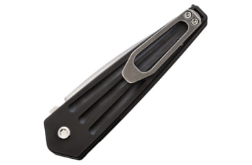 Image of Medford Auto Nosferatu Button Lock Automatic Folding Knife, 3.5in, S45VN Stainless, Tumbled Finish, Black PVD Titanium Handle, Lanyard Hole, MDNATQ30PVTS