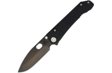 Image of Medford Deployment Framelock Blk Folding Knife, 4.25 black PVD coated D2 tool steel drop point bl, Black G10 handle with tumbled finish titanium back, MK002DPQ-08TM-STSC
