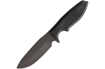 Image of Medford Huntsman Strapper Black Fixed Blade Knife, 4in, D2 Tool Steel, Standard Edge, Drop Point, Black, G10 Handle MD92DP08KB