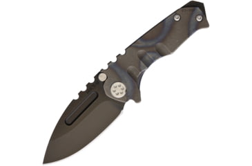 Image of Medford Micro Praetorian Framelock Folding Knife, 2.75 black PVD coated S35VN stainless drop point , Flame anodized titanium handle, MK008SPD-03A2