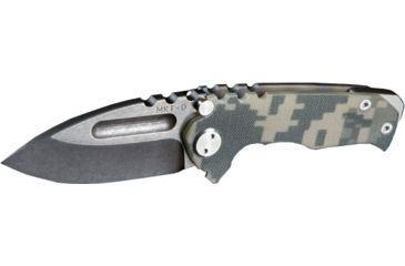 Image of Medford Micro Praetorian G Folding Knife, 2.8in Tanto, S35VN Steel, PVD Finish, G-10 Coyote Handle and Tumbled Spring w/ Tumbled Titanium Locking Side, MK009SPT-09TM-SSCS-BN