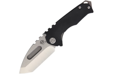 Image of Medford Praetorian Genesis Framelock Folding Knife, 3.25in Tumbled Finish S35Vn SS Tanto Blade, Black G10 Handle With Tumbled Titanium Back Handle, Water Tight Storage Case, MK028STT-08TM