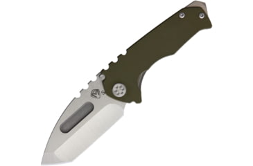 Image of Medford Praetorian Genesis Framelock Folding Knife, OD green, OD green G10 handle with tumbled titanium back han, MK028STT-10TM