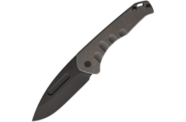 Image of Medford Praetorian Slim DP Framelock Folding Knife, Gray, Gray tumbled finish titanium handle, MK208SPD-01TM