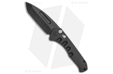 Image of Medford Praetorian Swift Automatic Folding Knife, 3.25in, CPM S35VN Stainless Steel, Tanto Blade, Aluminum Black Handle, Black/Black, 7.50in, BHQ-113071