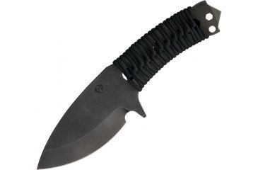 Image of Medford TSP Tactical Spear Tip Fixed Blade Knife,3.75in,Drop Point Blade,Black Paracord Wrapped Handle MD05