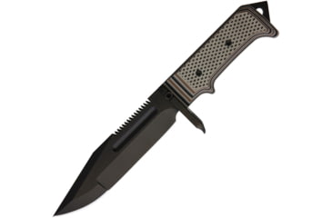 Image of Medford USMC Raider Knife, 6.5 black PVD coated sawback S35VN stainless clip, Camo textured G10 handle, MK075SPQ-09KC