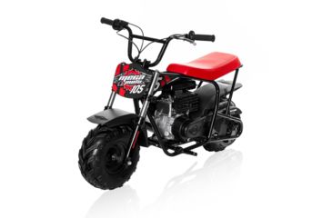 Image of Mega Moto Classic 105cc Mini Bike with Front Suspension, Black/Red, Youth, MM-B105-RBS