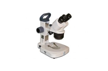 Image of Meiji Techno EM-20 LED Binocular Entry Level 1X/3X Turret Stereo Rechargeable Microscope, White EM-20