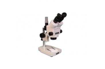 Image of Meiji Techno Trinocular Shared Image, Zoom Stereo Microscope .7X to 4.5X with Stops Need Stand and Eyepieces WD 104mm, EMZ-8TRD