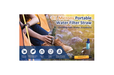 Image of Membrane Solutions Water Filter Straw Camo