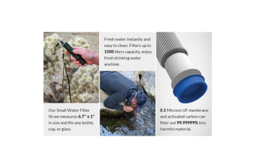 Image of Membrane Solutions Water Filter Straw Camo