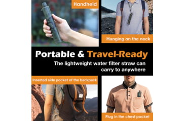 Image of Membrane Solutions Water Filter Straw, Camo, OESF001