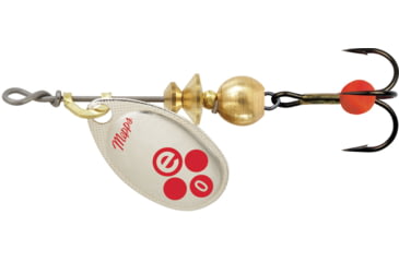 Image of Mepps Aglia-e In-Line Spinner, 1/12 oz, Treble Hook w/Egg Silver &amp; Red, BE0 SR