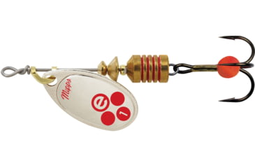Image of Mepps Aglia-e In-Line Spinner, 2in, 1/8 oz, Treble Hook w/Egg, Silver &amp; Red, BE1 SR