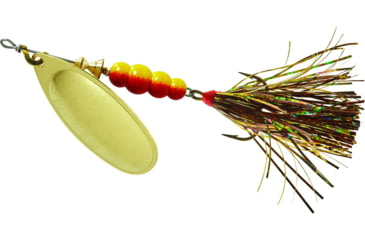 Image of Mepps Aglia Flashabou In-Line Spinner 1/2 oz Gold-Brown/Gold, B5FT G-BRG