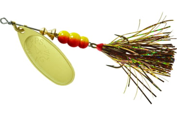 Image of Mepps Aglia Flashabou In-Line Spinner 1/3 oz Gold-Brown/Gold, B4FT G-BRG