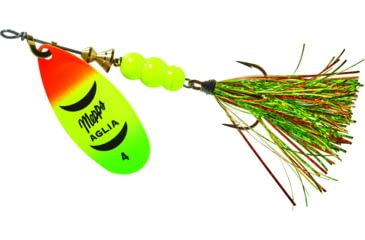 Image of Mepps Aglia Flashabou In-Line Spinner 1/3 oz Hot Fire Tiger, B4FT HFT-FT