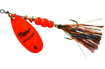 Image of Mepps Aglia Flashabou In-Line Spinner 1/3 oz Hot Orange-Black/Orange, B4FT HO-BO