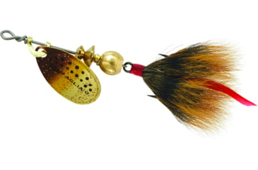Image of Mepps Aglia In-Line Spinner, 1/12 oz, Dressed Treble Hook, Brown Trout Blade &amp; Brown Tail, B0ST BRT-BR